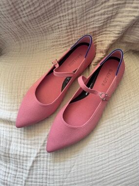 Rothy's Pink Point Mary Jane Flats 10.5